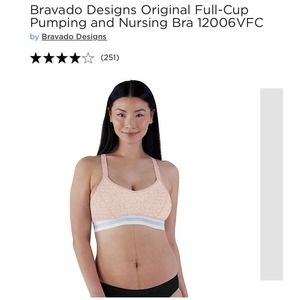 Bravado Original Extended Cup Nursing Bra Sze Small Dove Heather Colombe
